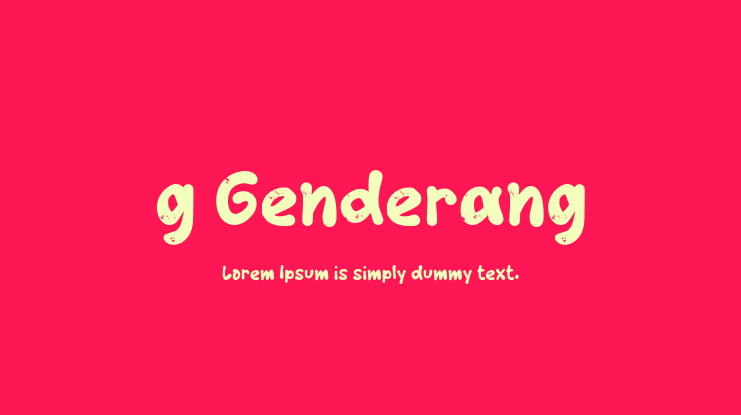 g Genderang Font