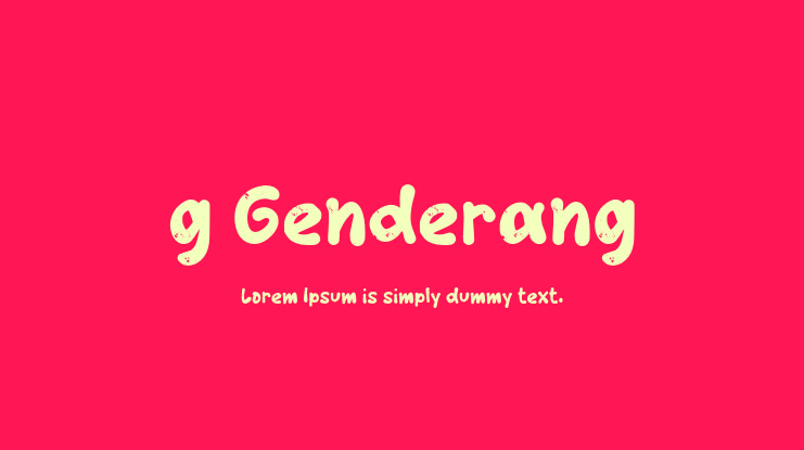 g Genderang Font