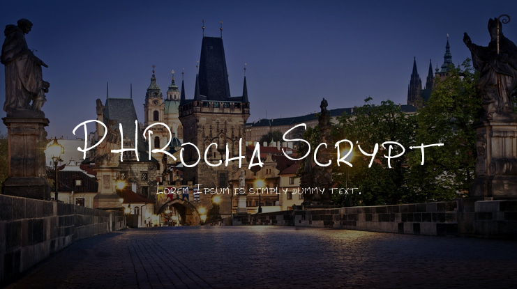 PHRocha Scrypt Font