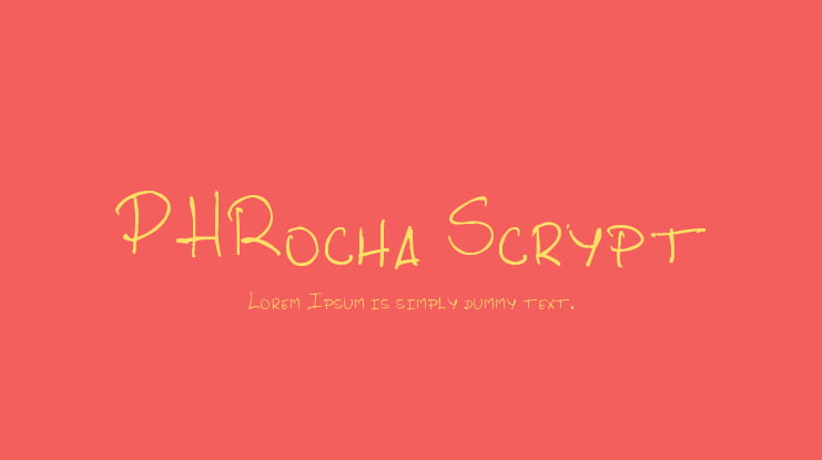 PHRocha Scrypt Font