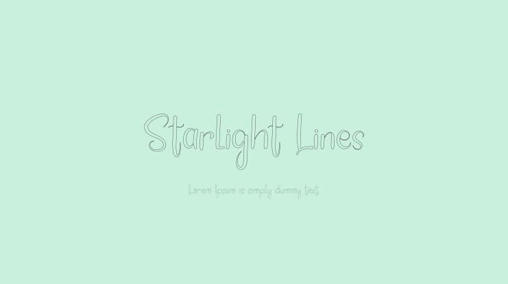 Starlight Lines Font