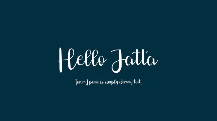 Hello Jatta Font
