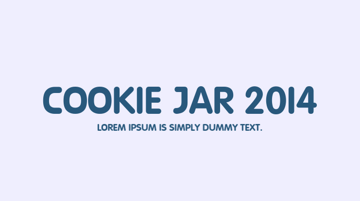 Cookie Jar 2014 Font