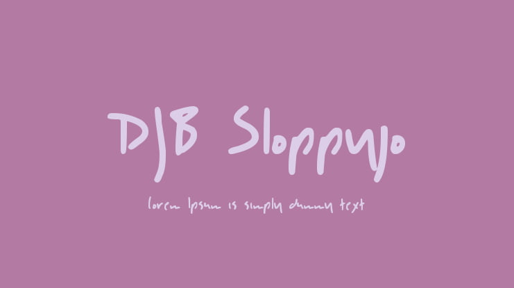 DJB Sloppyjo Font