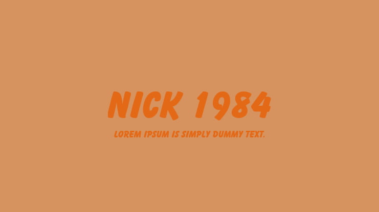 Nick 1984 Font