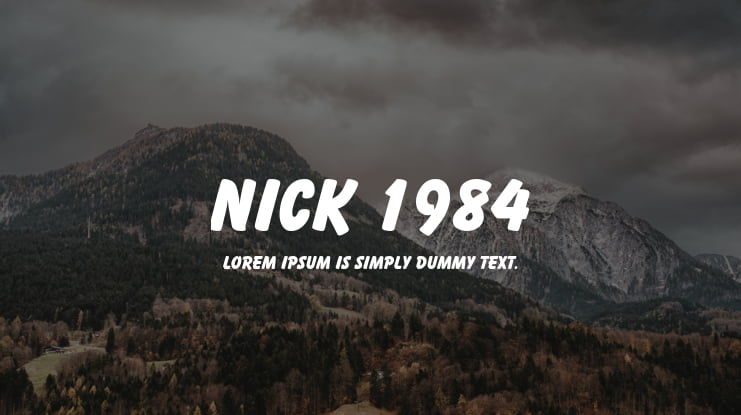 Nick 1984 Font