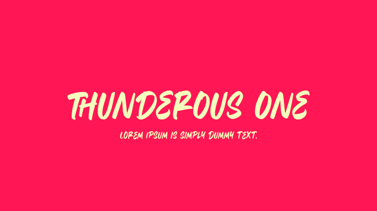 Thunderous One Font Family