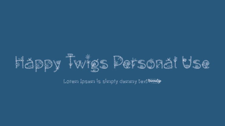 Happy Twigs Personal Use Font