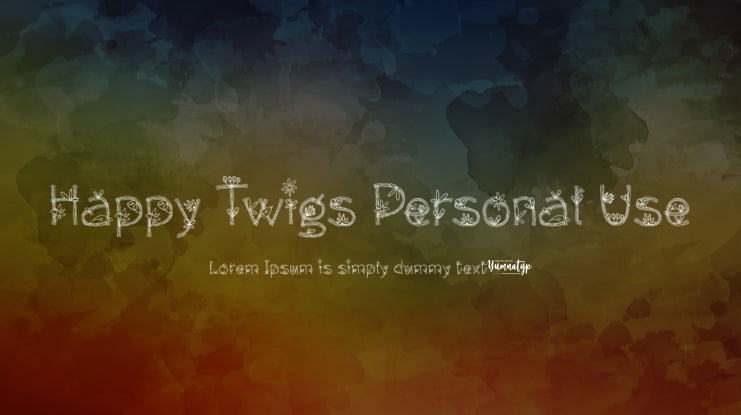 Happy Twigs Personal Use Font