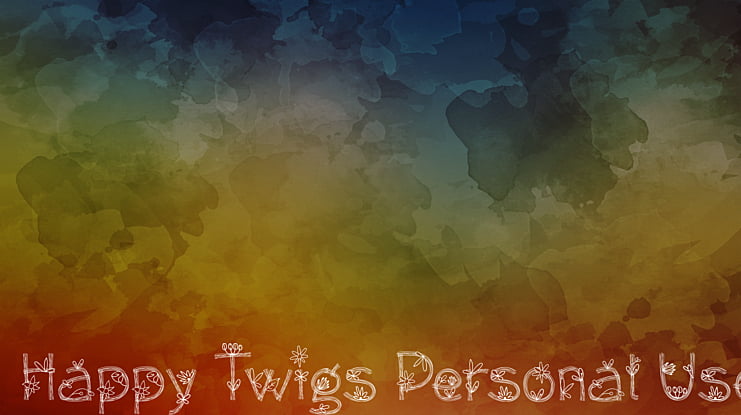 Happy Twigs Personal Use Font