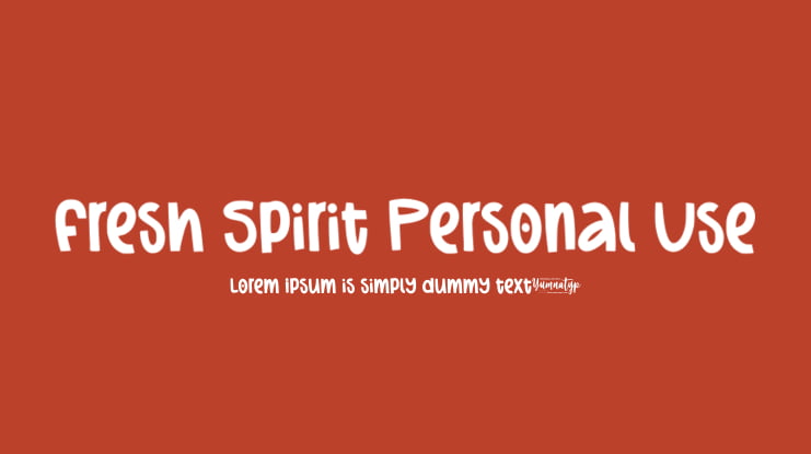 Fresh Spirit Personal Use Font