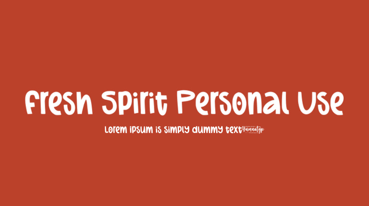 Fresh Spirit Personal Use Font