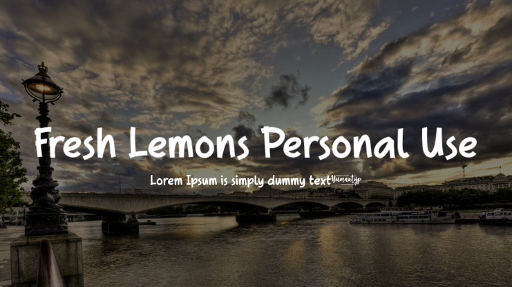 Fresh Lemons Personal Use Font