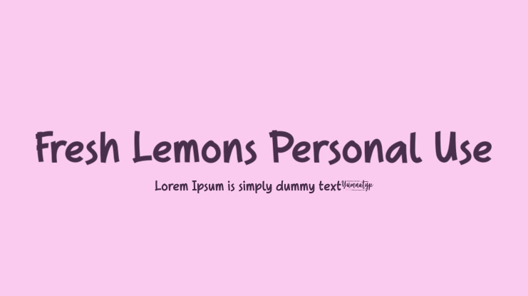 Fresh Lemons Personal Use Font