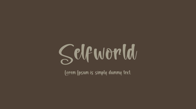 Selfworld Font