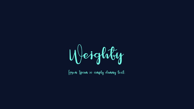 Weighty Font