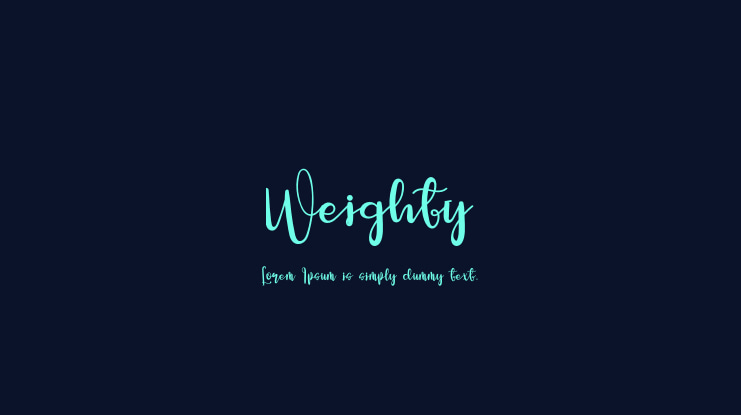 Weighty Font