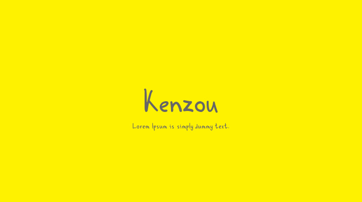 Kenzou Font