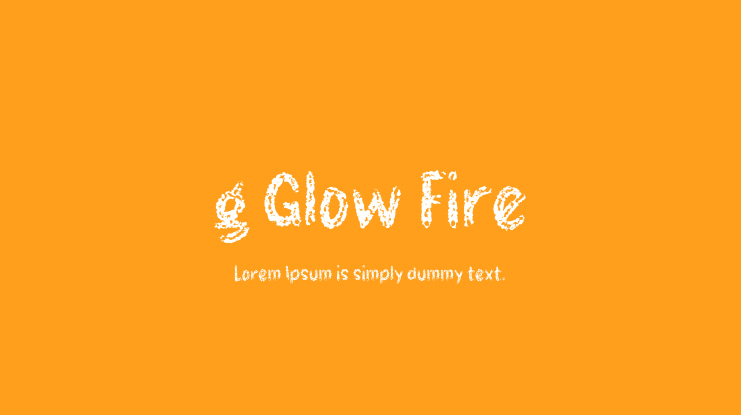 g Glow Fire Font