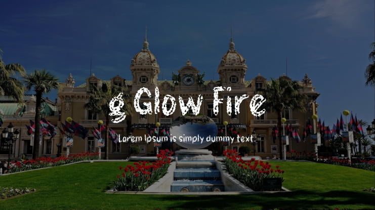 g Glow Fire Font