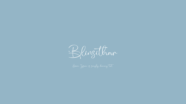 Blinsithar Font