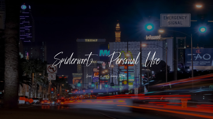 Spiderwort Personal Use Font