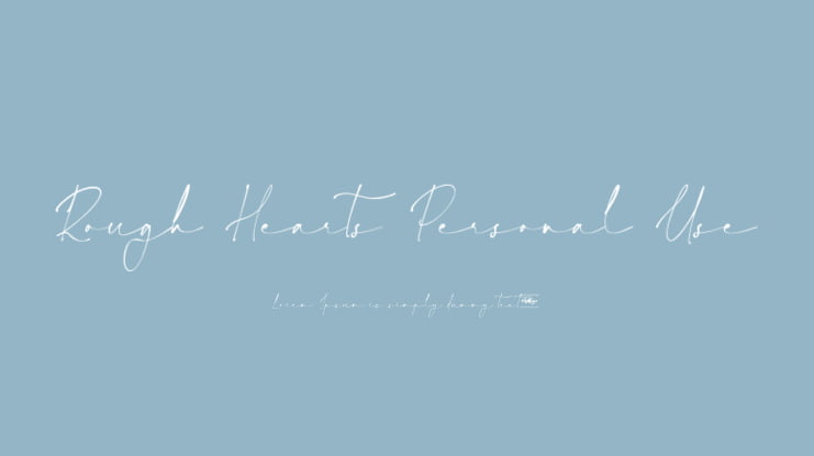 Rough Hearts Personal Use Font