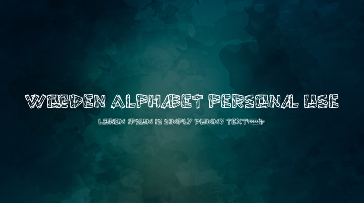 Wooden Alphabet Personal Use Font