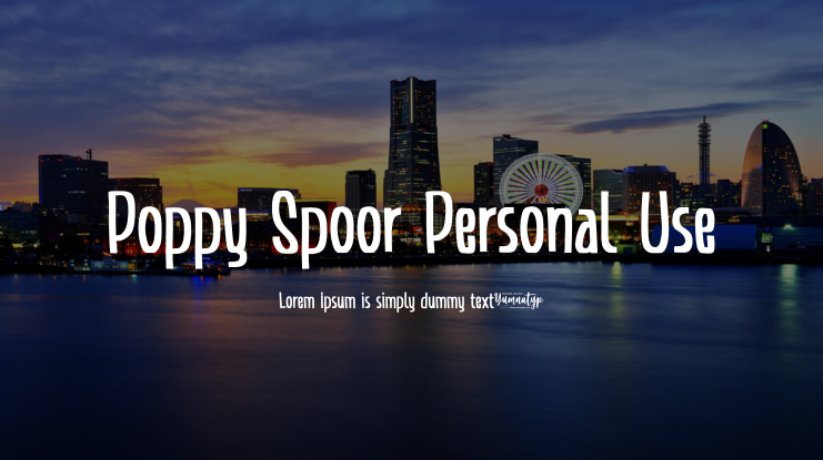 Poppy Spoor Personal Use Font