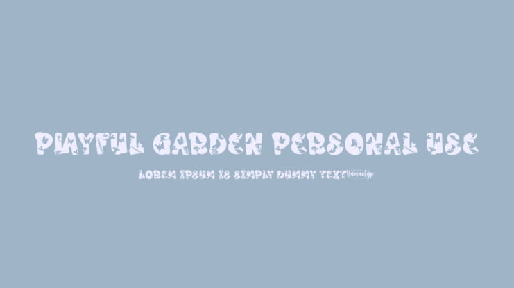 Playful Garden Personal Use Font