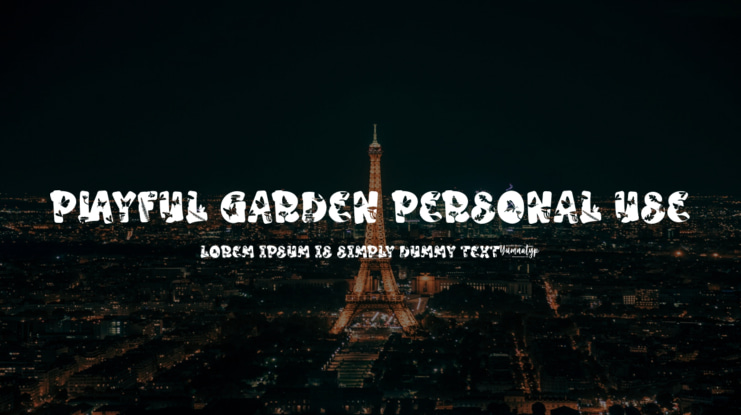Playful Garden Personal Use Font