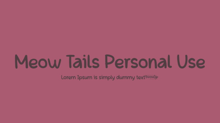 Meow Tails Personal Use Font
