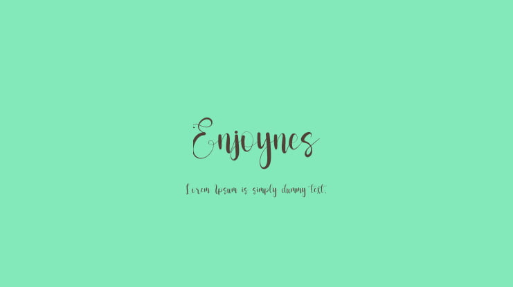 Enjoynes Font