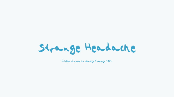 Strange Headache Font