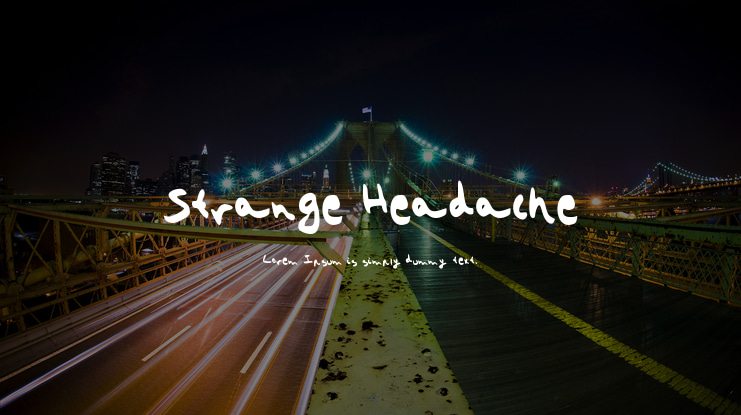 Strange Headache Font