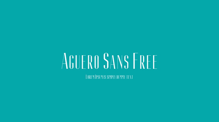 Aguero Sans Free Font