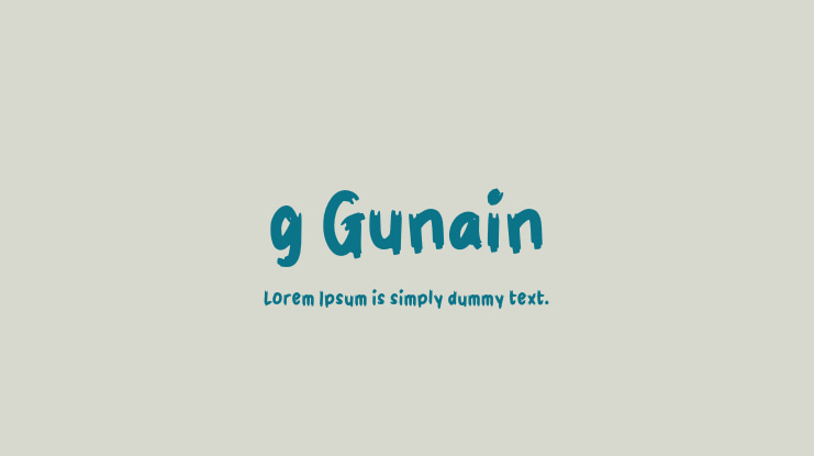 g Gunain Font