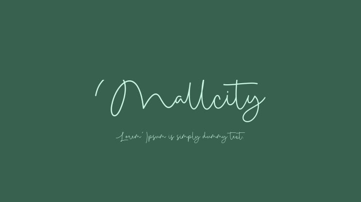 Mallcity Font