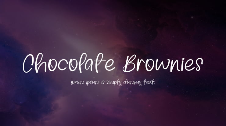 Chocolate Brownies Font