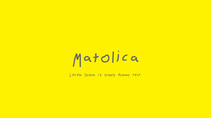 Matolica Font