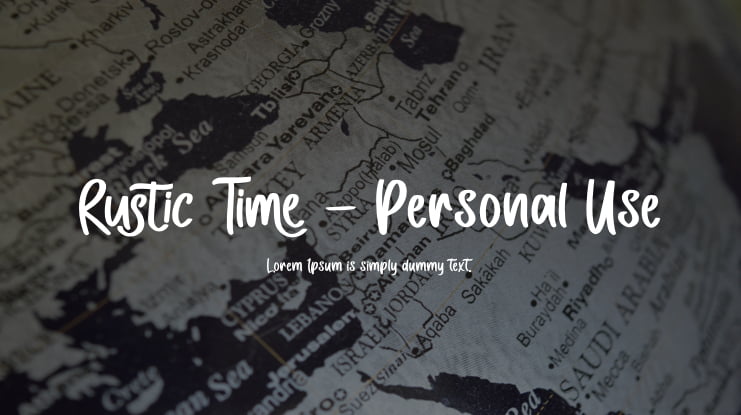 Rustic Time - Personal Use Font