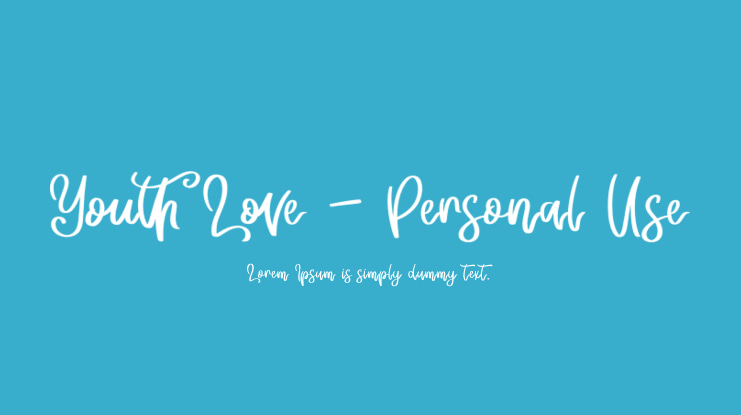 Youth Love - Personal Use Font