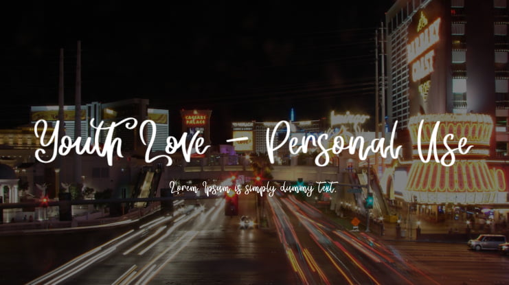 Youth Love - Personal Use Font
