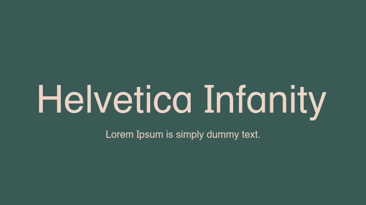 Helvetica Infanity Font