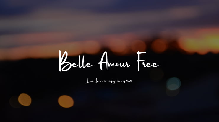 Belle Amour Free Font Family