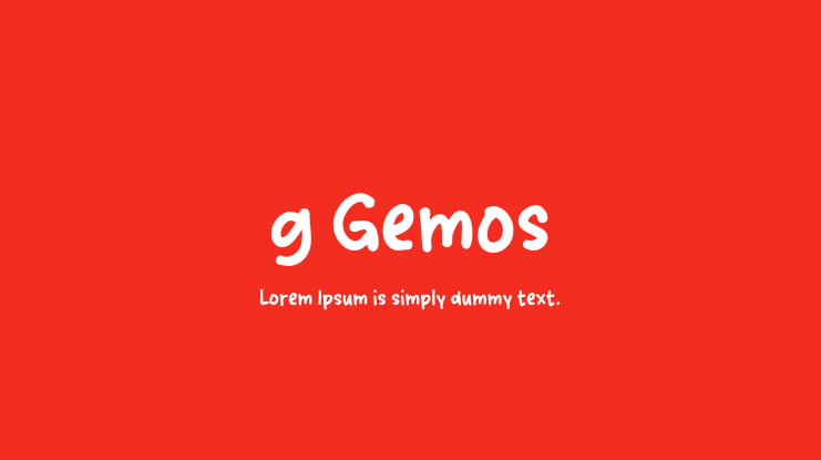 g Gemos Font