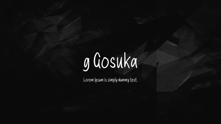 g Gosuka Font