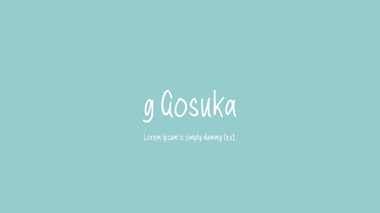 g Gosuka Font