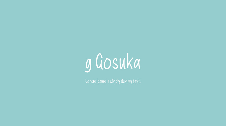 g Gosuka Font