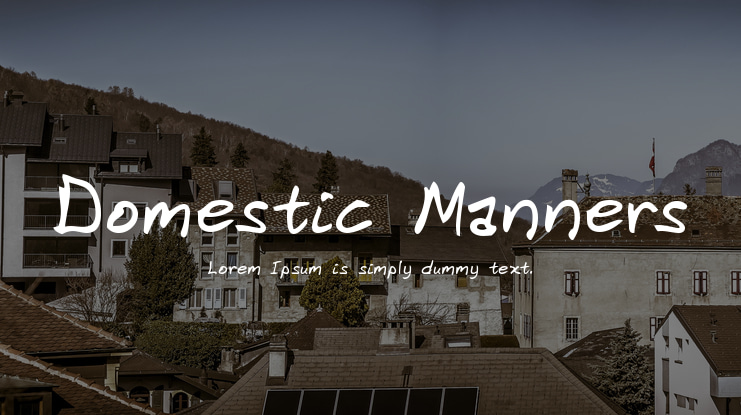 Domestic Manners Font